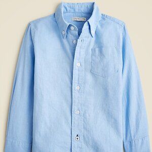 Kids' button-down linen-blend shirt